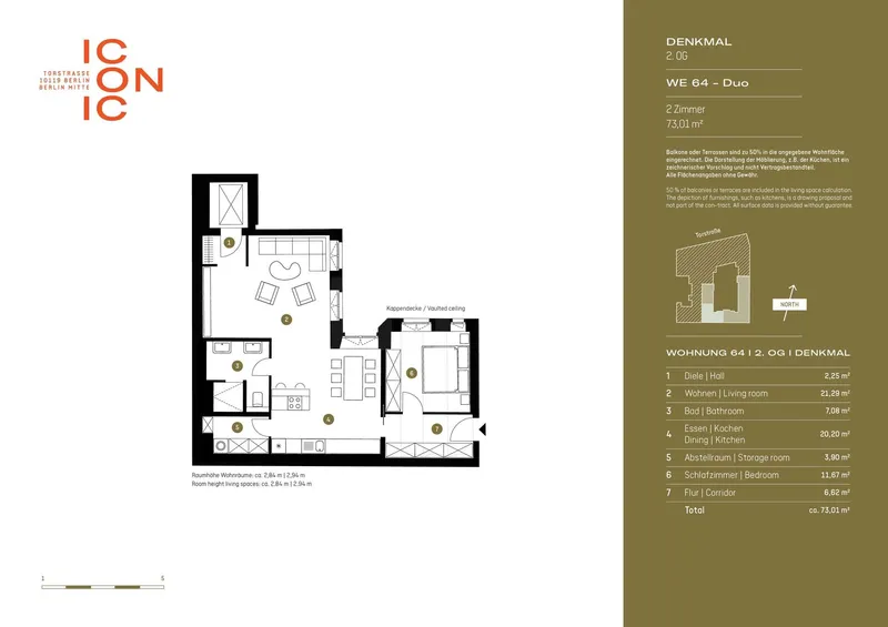 Historisch & Urban: 70 QM- Wohnung im Denkmal im Herzen Berlins — photo 1